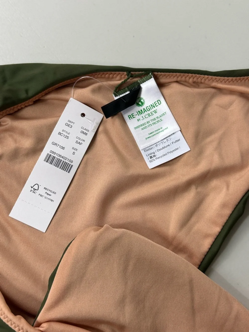 J. Crew Classic Mid Rise Curved Waist Cheeky Bikini Bottom Size Small NWT